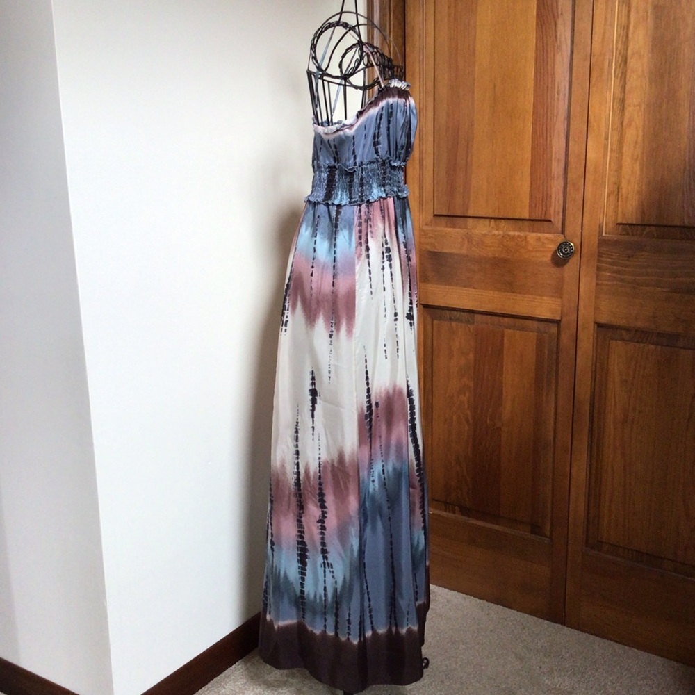 BCBGMAXAZRIA Silk Maxi Dress, Size 0 - Picture 3 of 7
